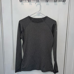 Nike Pro womens gray long sleeve fleece top size M
